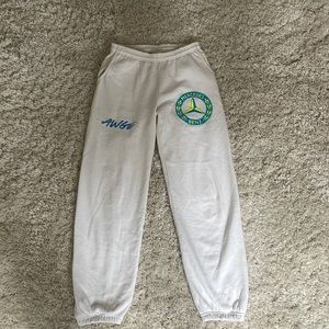 White Mercedes Benz sweatpants Pacsun